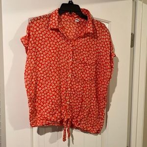 Red Daisy Blouse